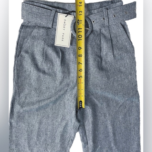 EMORY PARK High Waist Wide Pants Women’s Small Gray w Belt NWT - Picture 7 of 11
